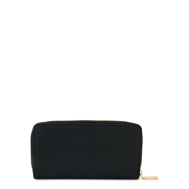 Time and Tru Women's Alex Wallet Black