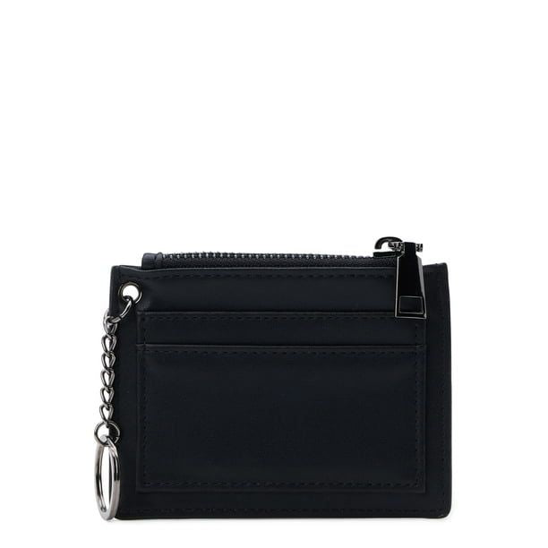 No Boundaries Women's Card Holder with Key Ring, Black