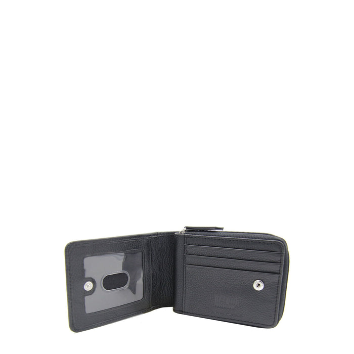 George Men's Milled Zip Around Wallet With Extra Pocket