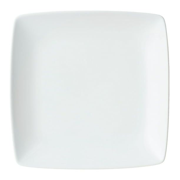 Better Homes & Gardens Loden Porcelain Square-Shaped Salad Plate, White