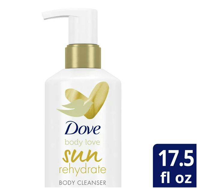 Dove Body Love Sun Rehydrate Liquid Body Wash Cleanser; 17.5 oz