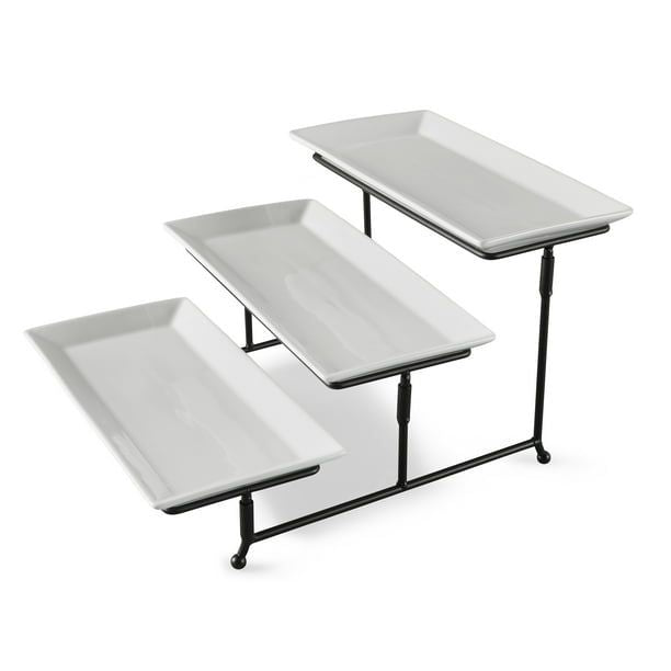 Better Homes & Gardens White Porcelain 3 Tiered Serve Set