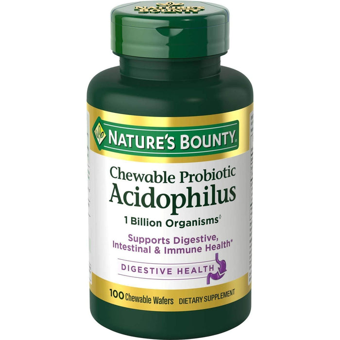 Nature's Bounty Probiotic Acidophilus With Bifidus Chewable Wafers