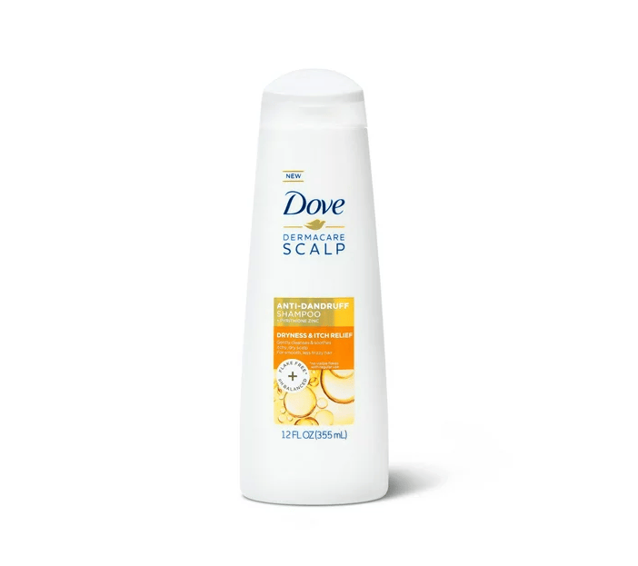 Dove Anti Dandruff Shampoo; DermaCare Dry Scalp Treatment with Pyrithione Zinc for Dry Scalp; 12 oz