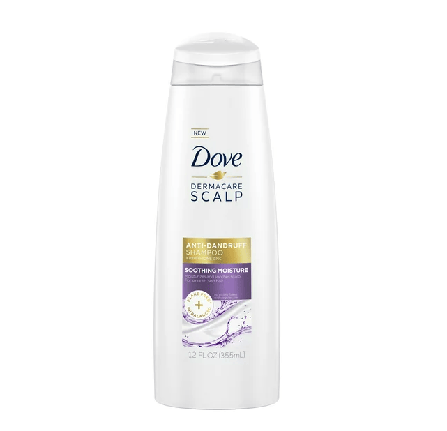 Dove Anti-Dandruff Shampoo; Dermacare Scalp; Soothing Moisture pH Balanced Formula ; 12 oz