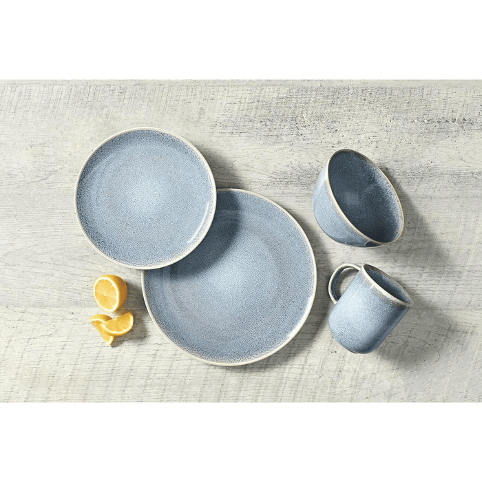 Better Homes & Gardens Blue Reactive Linette Round Stoneware Salad Plate Round 8.5'D