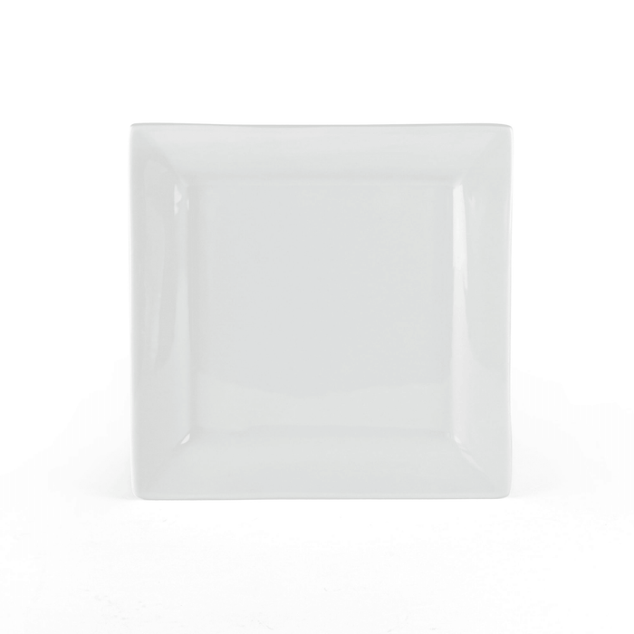 Better Homes & Gardens Square Porcelain Dinner Plates, White, Set of 6