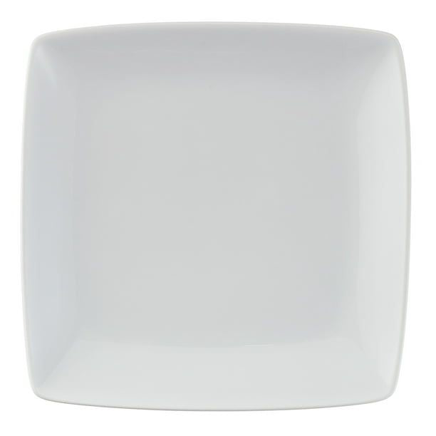 Better Homes & Gardens Loden Porcelain Square-Shaped Dinner Plate, White