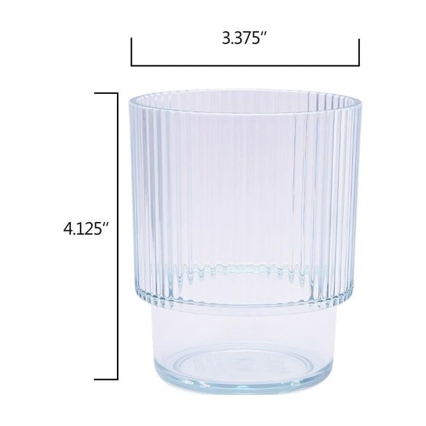 Better Homes & Gardens 14-Ounce Tritan Short Ribbed Tumbler, Clear