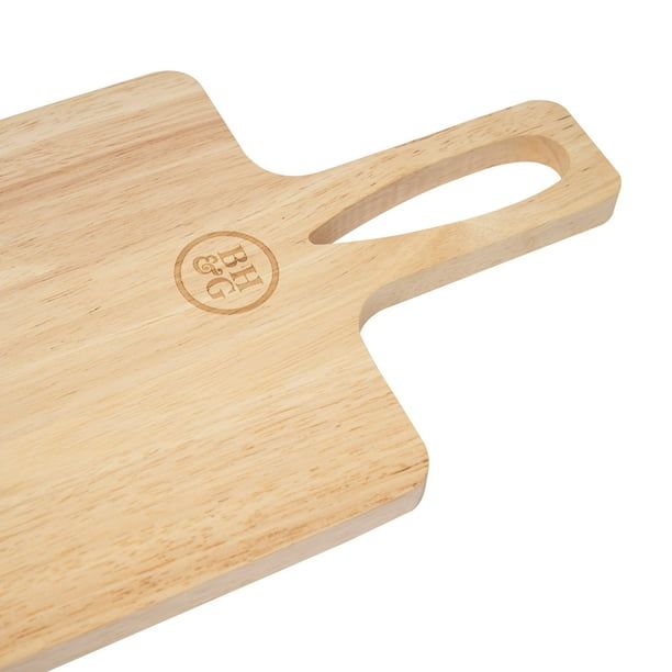 Better Homes & Gardens Charcuterie Board, Square, Color Natural Bamboo, 20.98W x 7.99D x 0.59H in