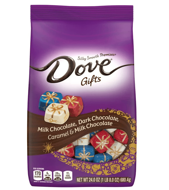 Dove Promises Christmas Stocking Stuffer Milk; Dark & Caramel Chocolate