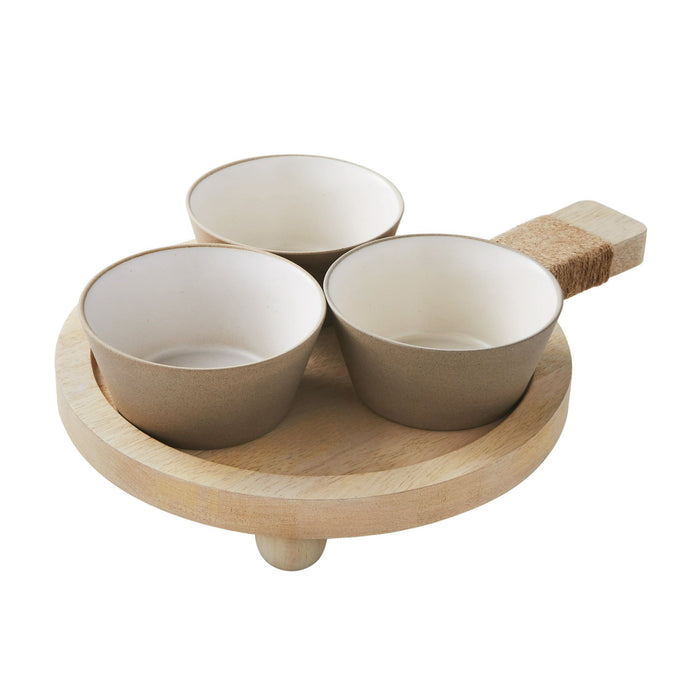 Better Homes & Gardens Whitewash Mango Wood Condiment Board Set by Dave & Jenny Marrs