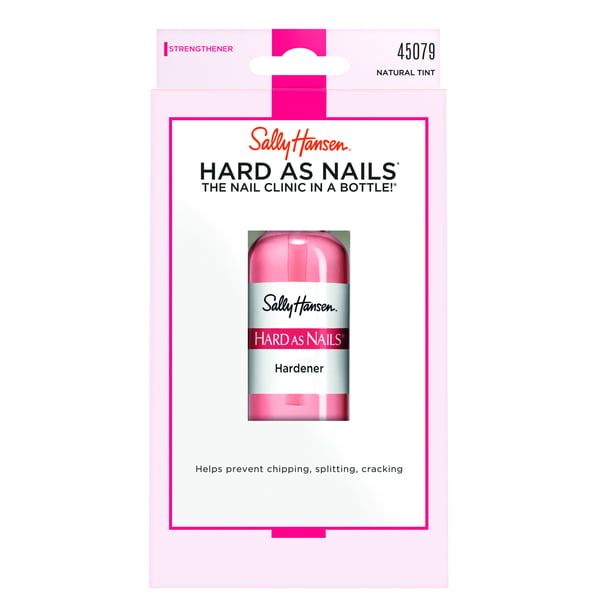 Sally Hansen Hard as Nails? Natural Tint, Nail Strengthener, 0.45 fl oz, Nail Hardener