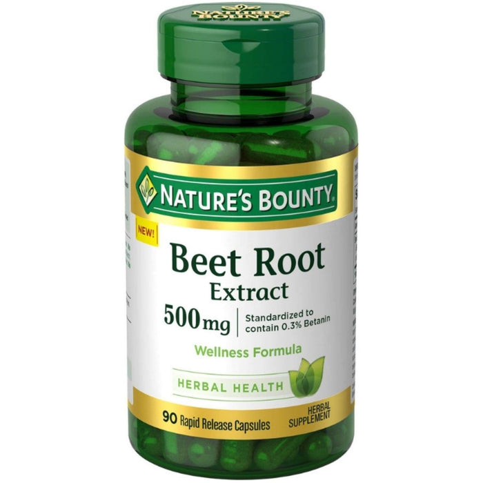 Nature's Bounty Beet Root Extract, 500 Mg, Rapid Release Capsules