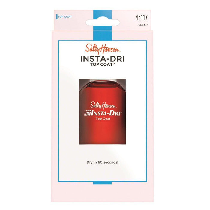 Sally Hansen Insta-Dri? Anti-Chip Top Coat, Clear, Glossy, 0.45 fl oz, Pack of 1