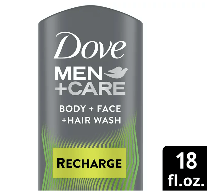 Dove Men+Care 3 in 1 Recharge Post-Workout Liquid Body Wash with Menthol For Men; 18 oz