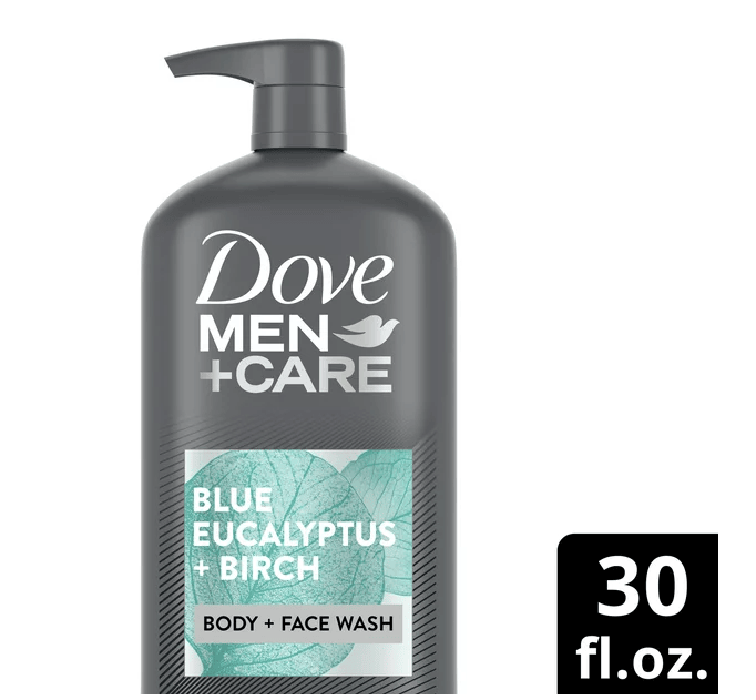 Dove Men+Care Elements Blue Eucalyptus+Birch Liquid Body Wash Cleanser; 30 oz