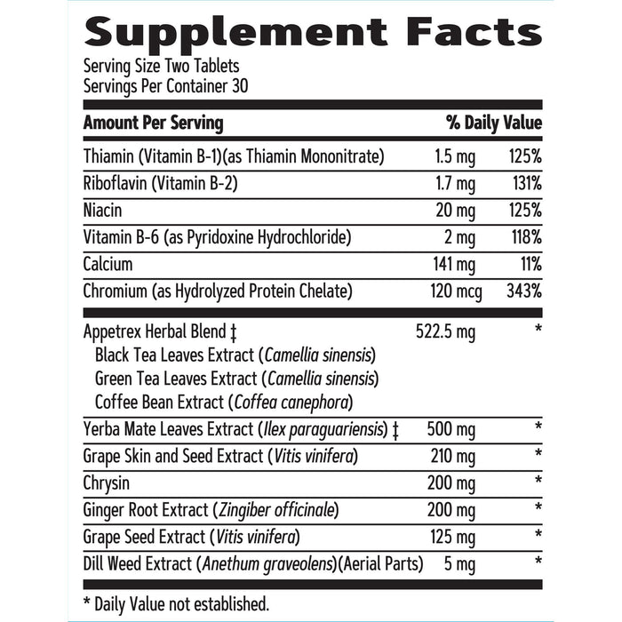 GNC Total Lean Appetrex Control Dietary Supplement, 60 Tablets