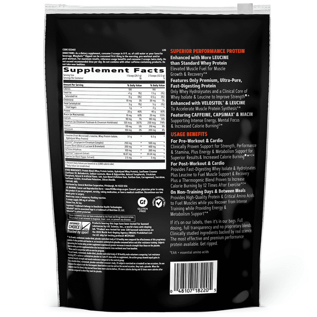 GNC AMP Wheybolic? Ripped Protein Powder + Thermogenic, Classic Vanilla, 1.0 LB, 40g Whey Protein