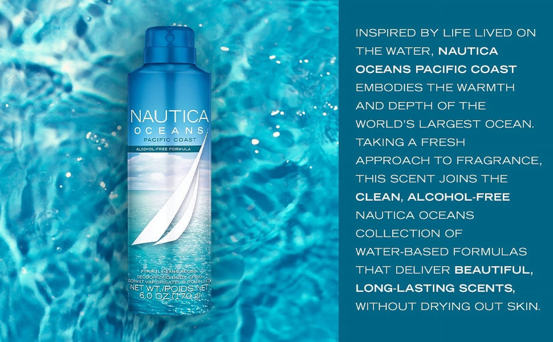 Nautica Pacific Oceans Men's Body Spray, 6 fl oz