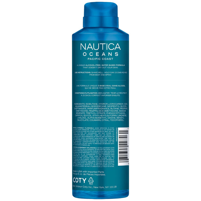 Nautica Pacific Oceans Men's Body Spray, 6 fl oz