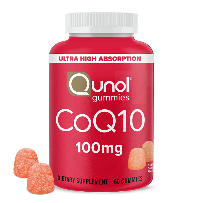 Qunol CoQ10 Gummies, 100mg, Ultra-High Absorption, Heart Health Supplement, 60 Count