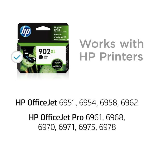 HP 902XL Ink Cartridge, Black (T6M14AN)