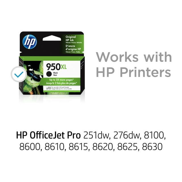 HP 950XL Ink Cartridge, Black (CN045AN)