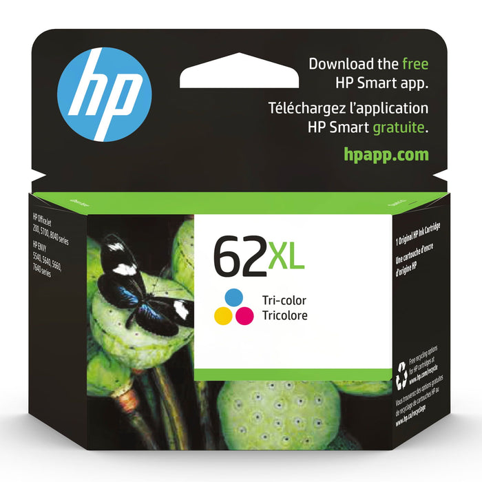 HP 62XL Ink Cartridge, Tri-color (C2P07AN)