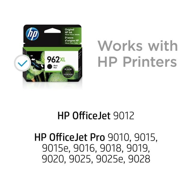 HP 962XL Ink Cartridge, Black (3JA03AN)