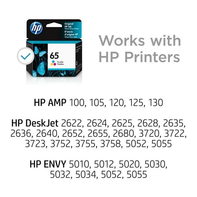 HP 65 Tri-color Original Ink Cartridge (N9K01AN)