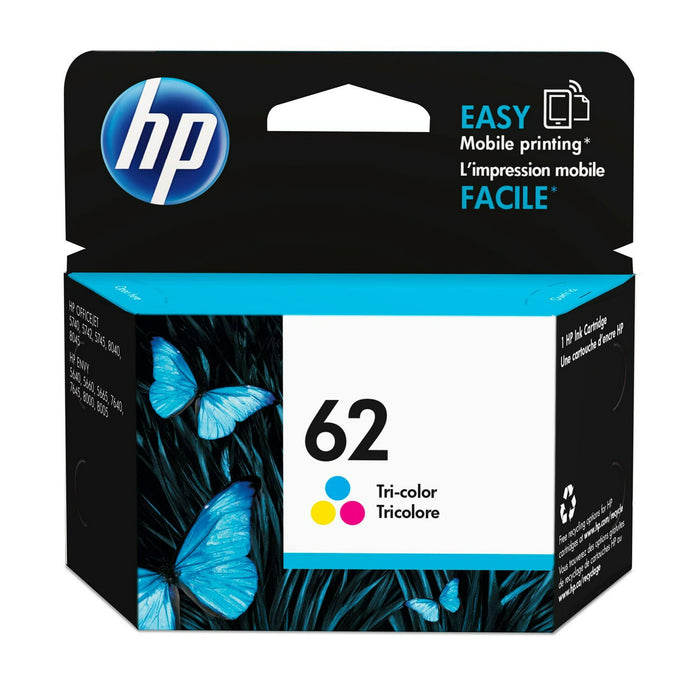 HP 62 Ink Cartridge - Cyan/Magenta/Yellow