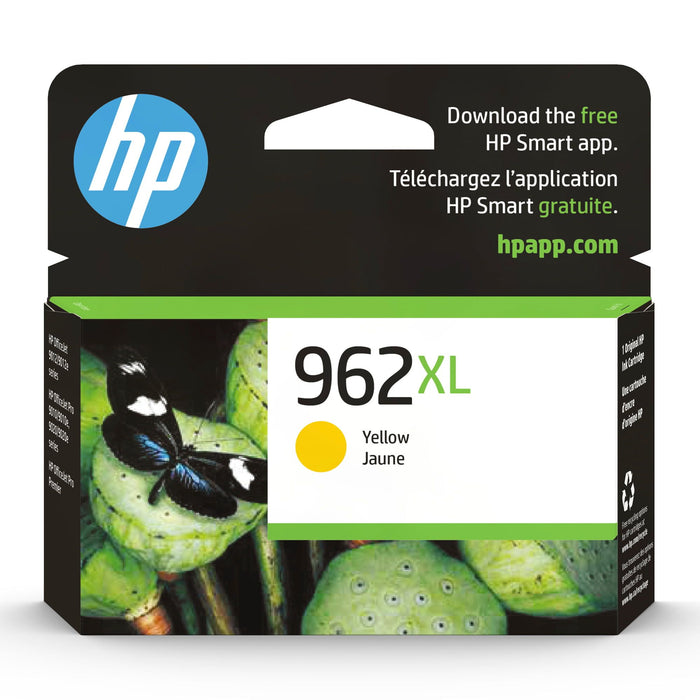 HP 962XL Ink Cartridge, Yellow (3JA02AN)