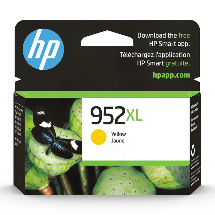 HP 952XL Ink Cartridge, Yellow (L0S67AN)