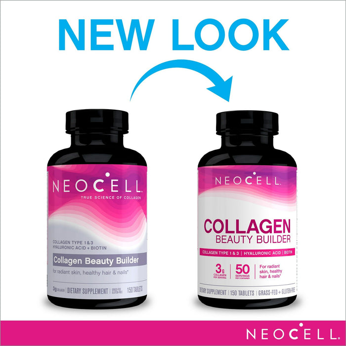 NeoCell Collagen Beauty Builder, Collagen Type 1 & 3, 150 Tablets