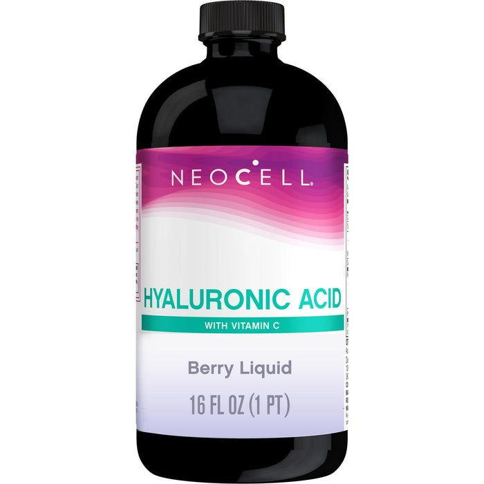 NeoCell Hyaluronic Acid Berry Liquid with Vitamin C, 16 Fl. Oz., 32 Servings