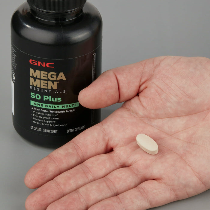 GNC Mega Men? 50-Plus One Daily Multivitamin Value Size, 150 Tablets, Vitamin and Minerals for Males 50 and over