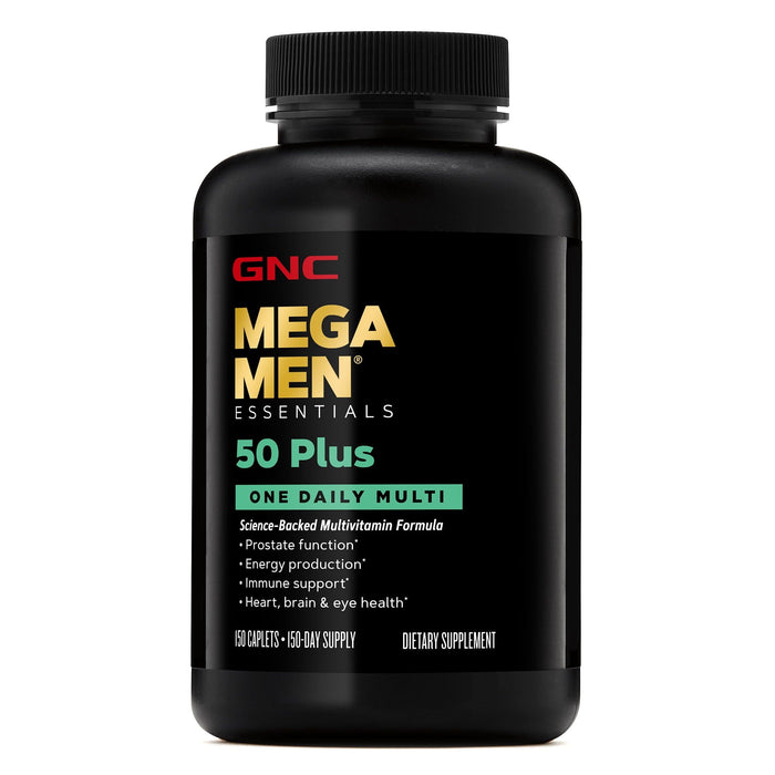 GNC Mega Men? 50-Plus One Daily Multivitamin Value Size, 150 Tablets, Vitamin and Minerals for Males 50 and over