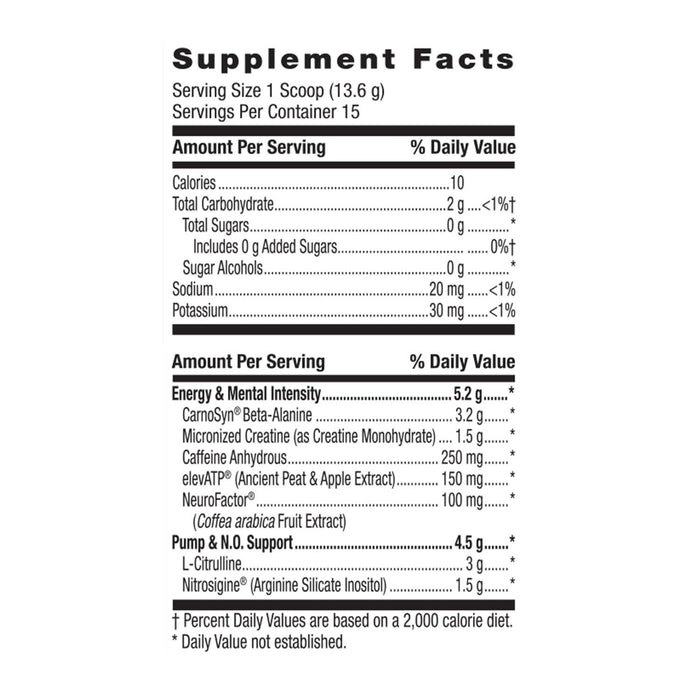 Beyond Raw? LIT? Pre-Workout Powder, Orange Mango, 250mg Caffeine, 7.20 oz, 15 Servings