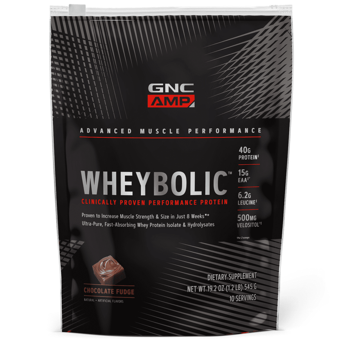 GNC AMP Wheybolic? Protein Powder, Chocolate Fudge, 1.2 lbs, 40g Whey Protein