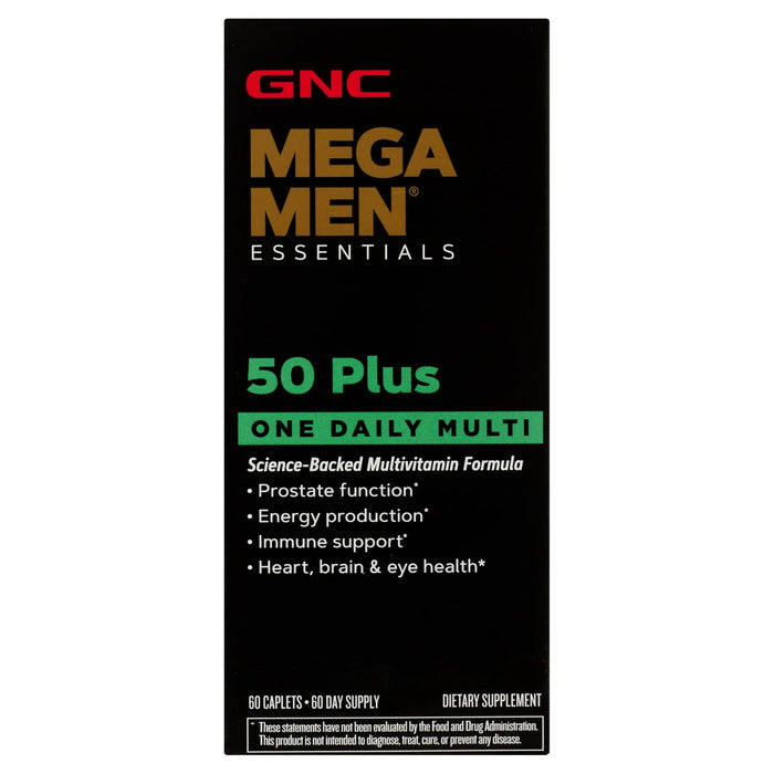 GNC Mega Men? 50-Plus One Daily Multivitamin, 60 Tablets, Vitamin and Mineral Support