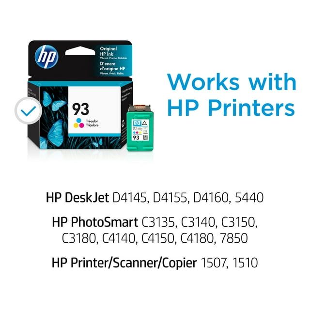 HP 93 Ink Cartridge, Tri-color (C9361WN)