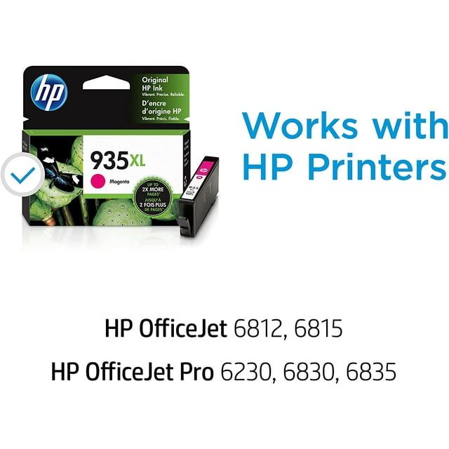 HP 935XL Ink Cartridge, Magenta (C2P25AN)