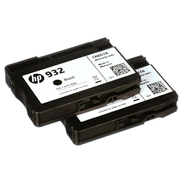 HP 932 Ink Cartridges - Black, 2 Cartridges (L0S27AN)