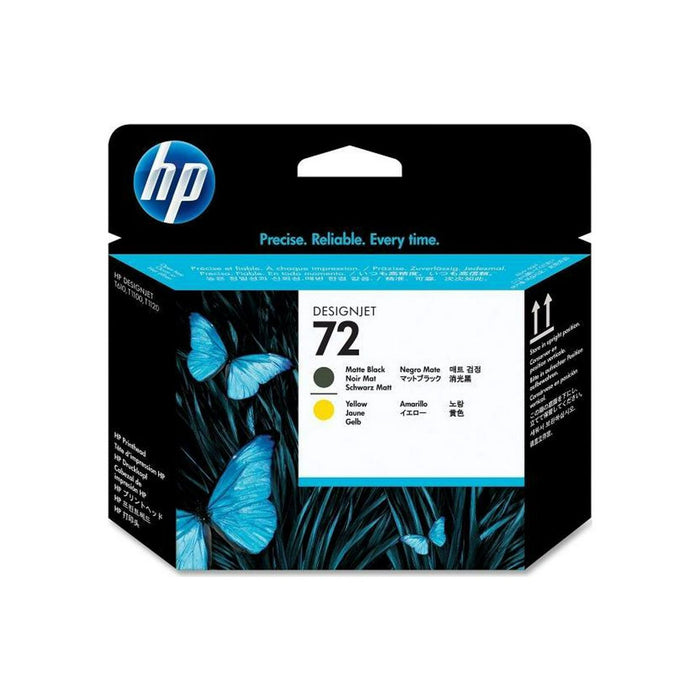 HP 72 Matte Black/Yellow DesignJet Ink Cartridges, 2-Pack (C9384A)