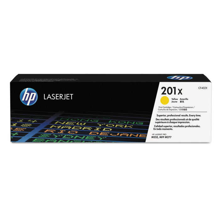 HP 201X (CF402X) Toner Cartridge, Yellow High Yield