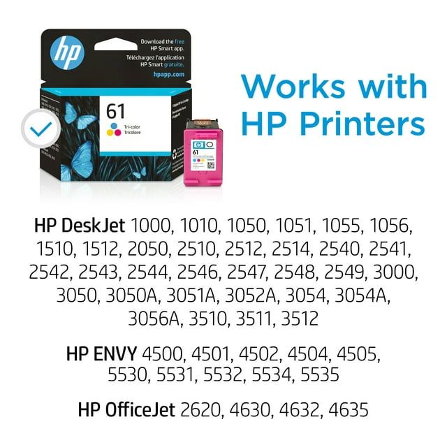 HP 61 Tri-color Original Ink Cartridge (CH562WN)