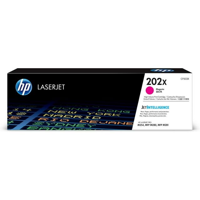 HP 202X (CF503X) Toner Cartridge, Magenta High Yield