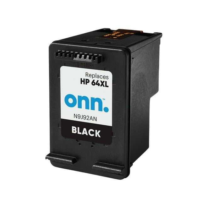 onn. Remanufactured HP 64XL High Yield Black Inkjet Cartridge