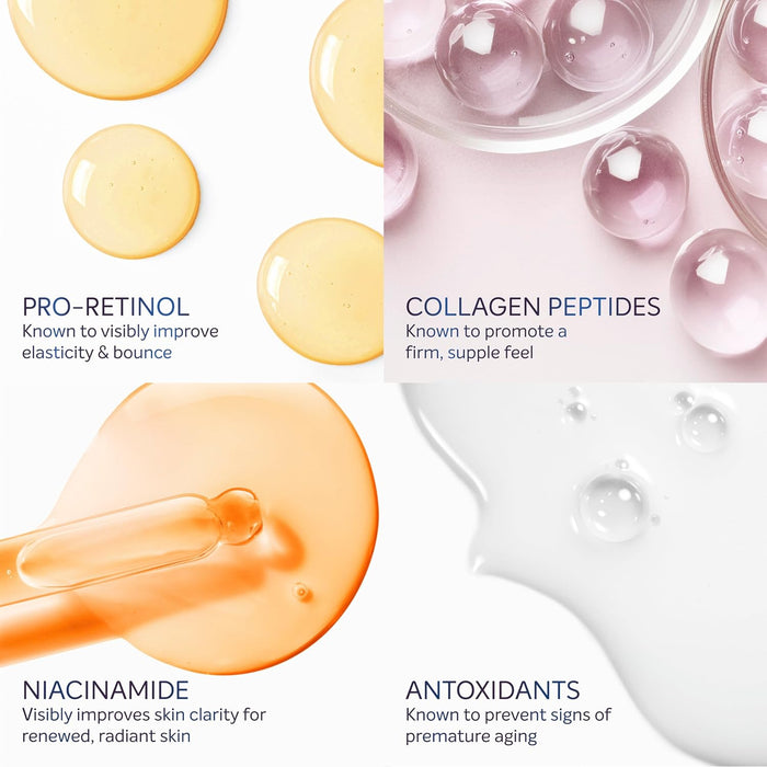 Dove Cream Serum Pro-Retinol + Firming for Elasticity and Firmness, with Collagen Peptides, Niacinamide and Antioxidants Lotion, 8 oz
